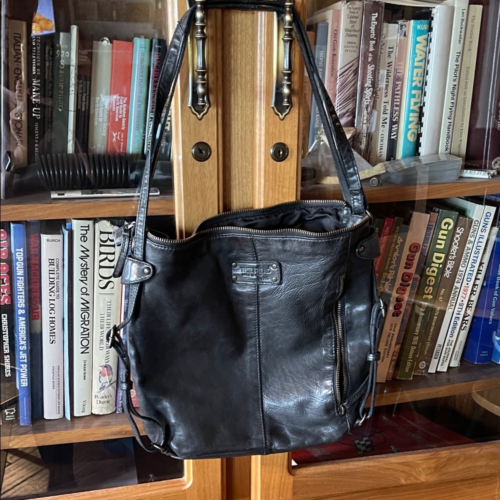 Elegant Black Leather Women's Backpack